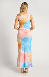 Sabrina Event Maxi Dress - Blue Gold