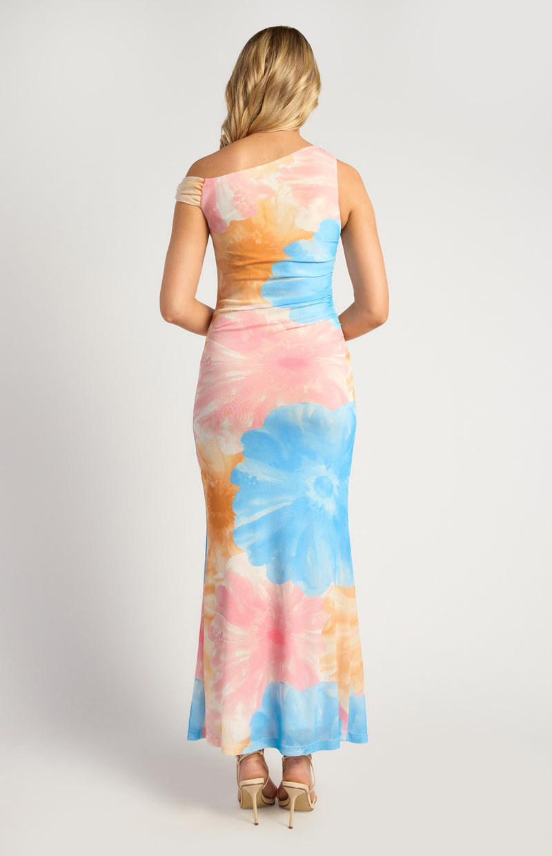 Sabrina Event Maxi Dress - Blue Gold