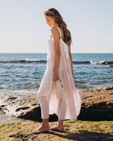 Amia Maxi Dress - Taupe Gingham
