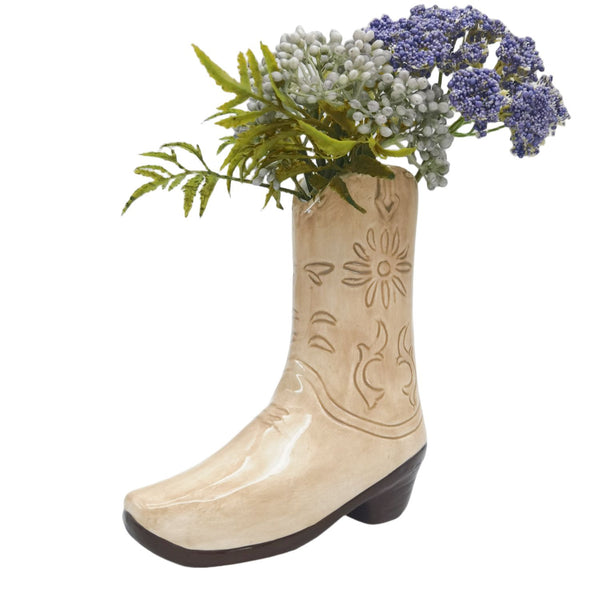 Kelsey Ceramic Cowboy Boot Vase