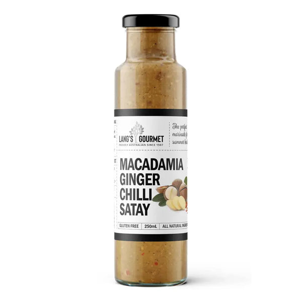 ‘Lang’s Gourmet’ Macadamia Ginger Chilli Satay Sauce