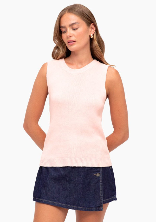Electra Knit Tank - Pink