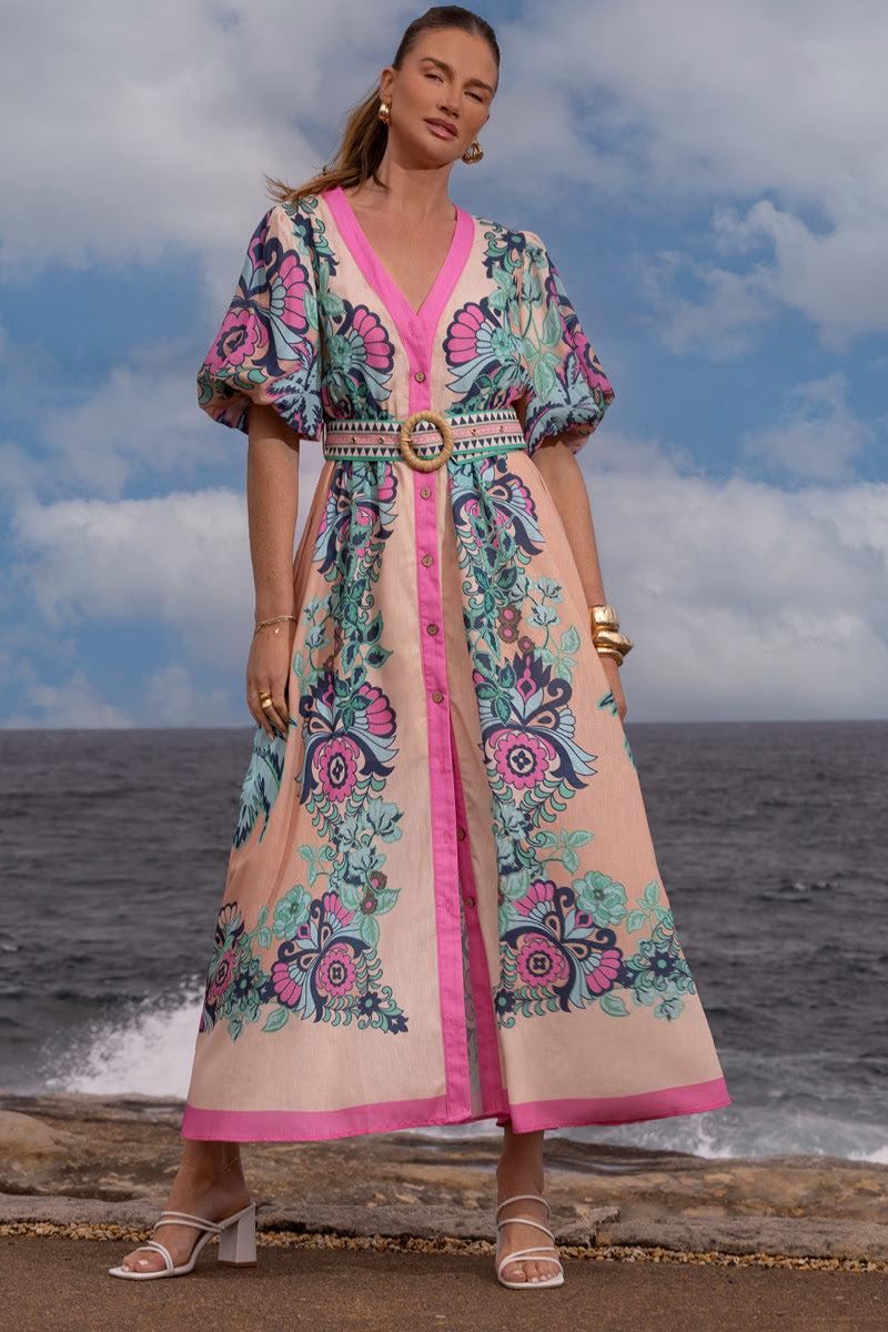 Dali Event Maxi Dress - Cali Pink