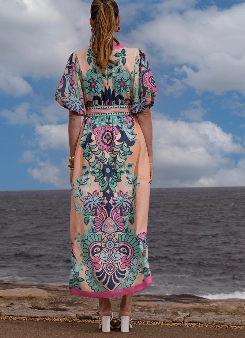 Dali Event Maxi Dress - Cali Pink
