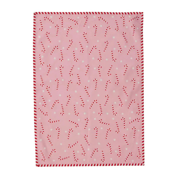 Candy Cane Cotton Tea Towel