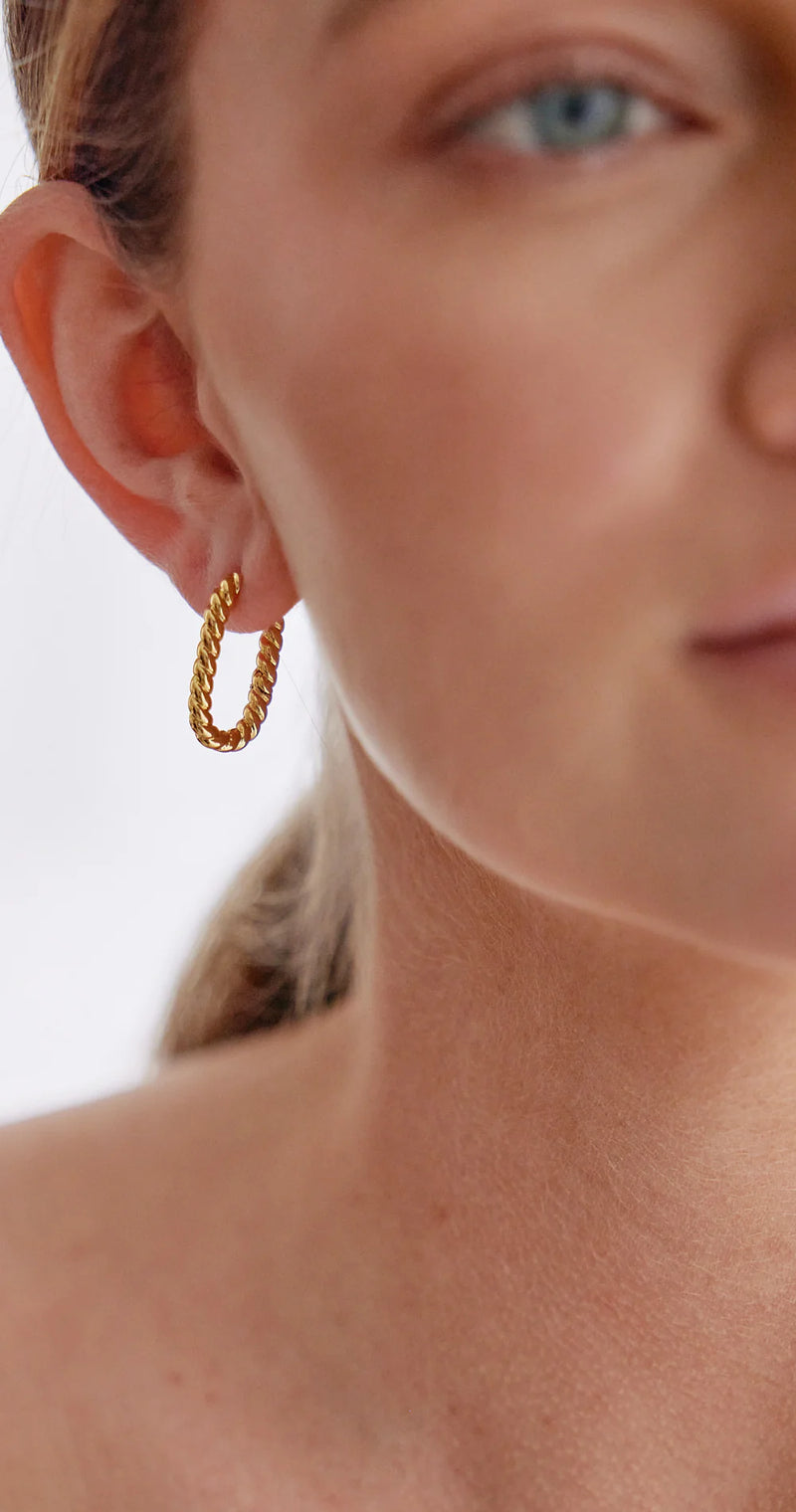 ‘Feather And Noise’ Jordan Gold Earrings