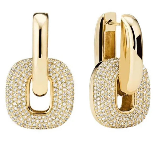 ‘Greenwood Designs’ Estelle Diamate Encrusted Hoops