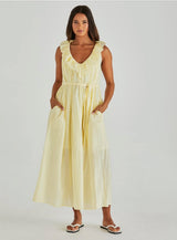 Lilla Ruffled Neck Sun Dress