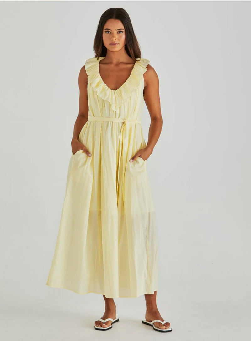 Lilla Ruffled Neck Sun Dress