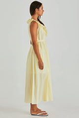 Lilla Ruffled Neck Sun Dress