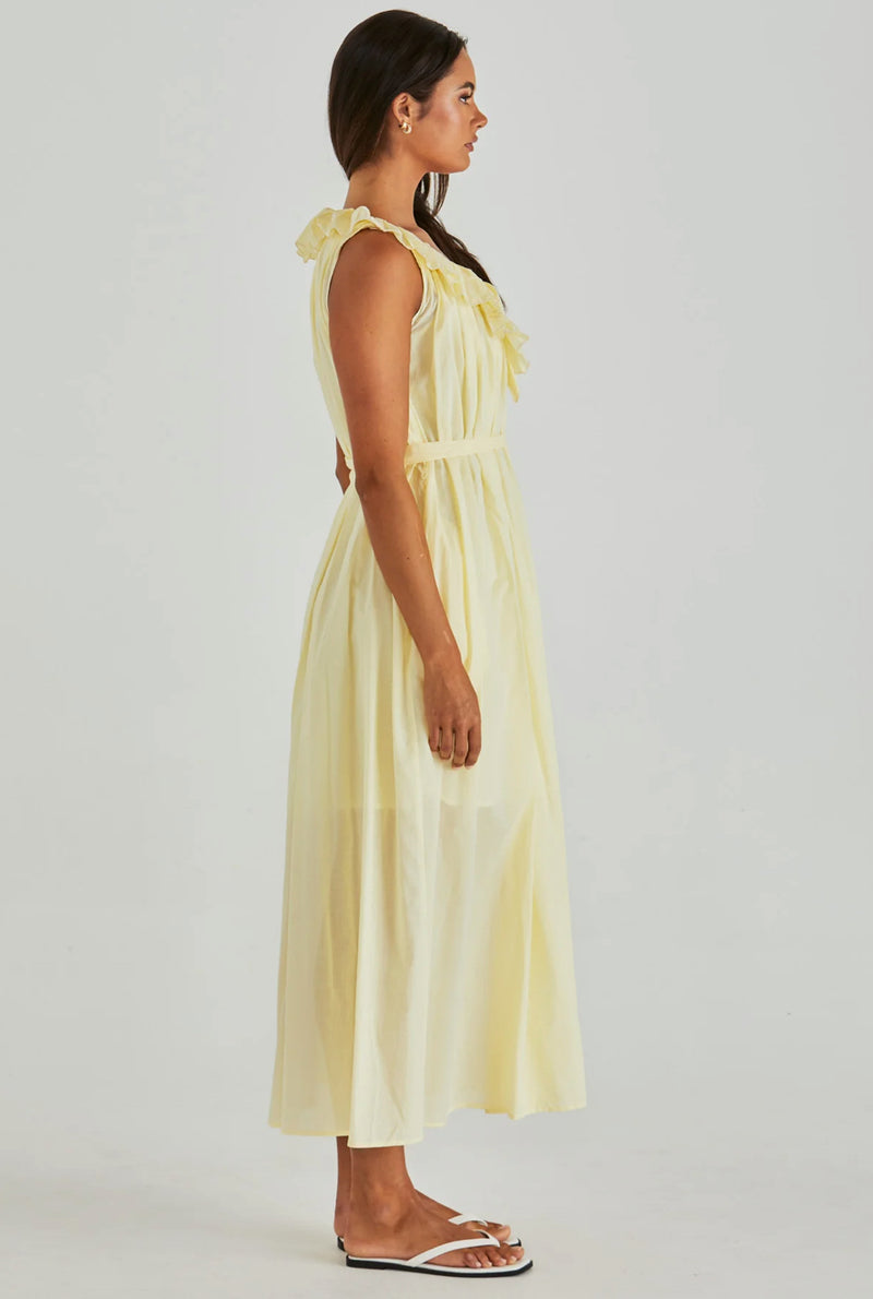 Lilla Ruffled Neck Sun Dress