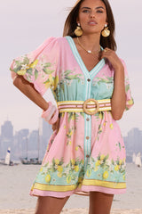 The Dali Mini Dress - Lemoncello