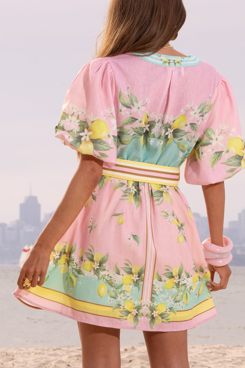 The Dali Mini Dress - Lemoncello