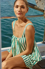 Henri Top - Green Stripe