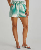 Henri Shorts - Green Stripe