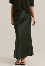 Jasper Slip Skirt - Olive