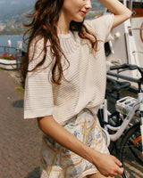 Cherri Knitted Tee - Cream