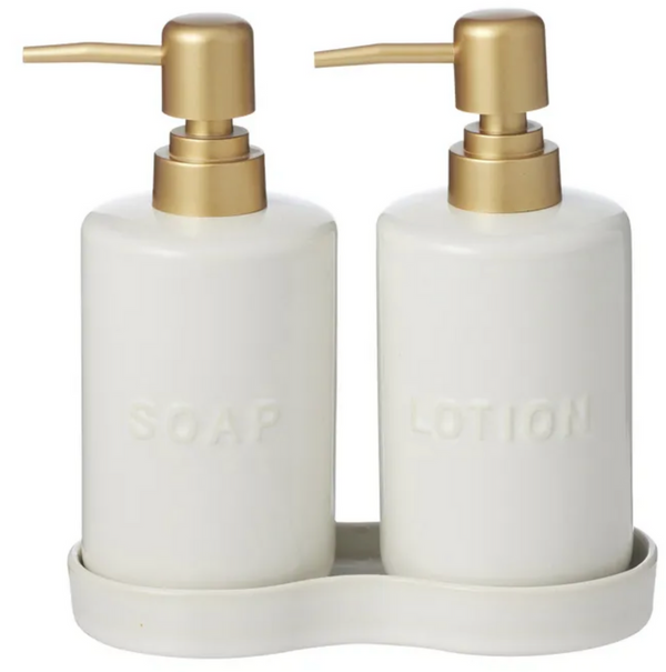 Smythe Ceramic Soap and Lotion Dispensers