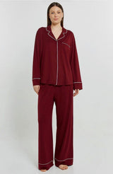 Betty Cares Pyjamas Long Set - Plum
