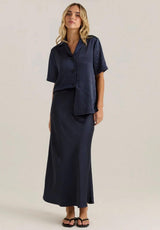 Jasper Slip Skirt - Navy