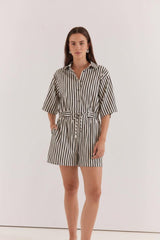 Ingrid Tie Waist Playsuit-Jumpsuits and Playsuits-Sass Clothing-8-House of Holabox