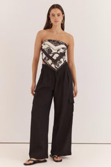 Katia Cargo Trouser - Black-Bottoms-Sass Clothing-House of Holabox