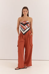 Katia Cargo Trouser - Rust Red