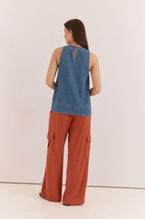 Katia Cargo Trouser - Rust Red