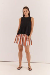 Krista Pointelle Tank - Black-Tops-Sass Clothing-House of Holabox