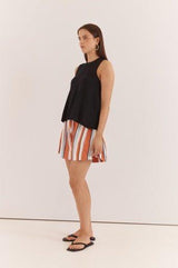 Krista Pointelle Tank - Black-Tops-Sass Clothing-House of Holabox