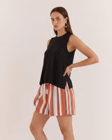 Krista Pointelle Tank - Black-Tops-Sass Clothing-House of Holabox