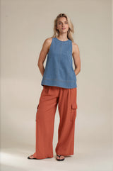 Loretta Denim Tunic - Pale Blue Wash