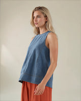Loretta Denim Tunic - Pale Blue Wash