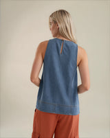 Loretta Denim Tunic - Pale Blue Wash