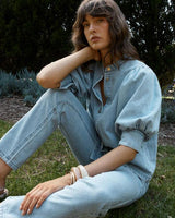 Lila Denim Balloon Shirt