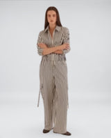 May Tie Waist Cargo - Black Cream