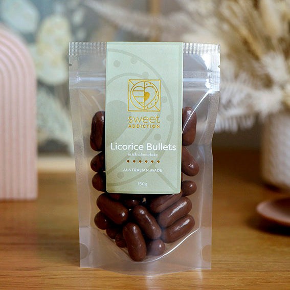 ‘Sweet Addiction’ Licorice Bullets (Milk Chocolate Covered)