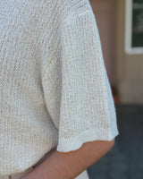 Noni Relaxed Knit Tee - Cream