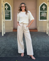 Noni Relaxed Knit Tee - Cream