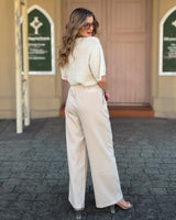 Noni Relaxed Knit Tee - Cream