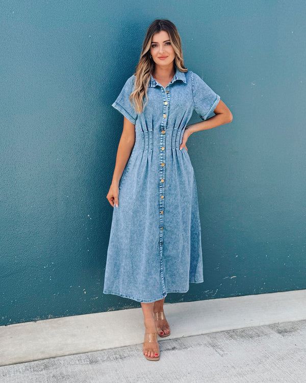 Flynn Denim Maxi Dress