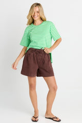 Quinn Cotton Short - Chocolate