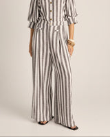 Saskia Pant - Brown Stripe