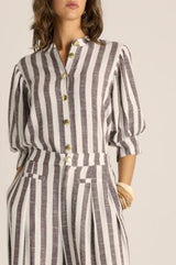 Saskia Pant - Brown Stripe