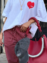 'SŚaint' Heart Tee - White and Red