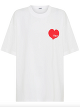 'SŚaint' Heart Tee - White and Red