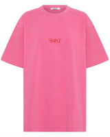 'SŚaint' No Vacancy Tee - Pink Acid Wash