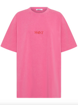 'SŚaint' No Vacancy Tee - Pink Acid Wash