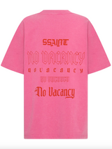 'SŚaint' No Vacancy Tee - Pink Acid Wash