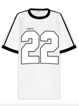 'SŚaint' Twenty Two Tee - White and Black